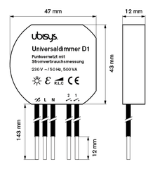 Control dimming with in-wall Ubisys Dimmer D1